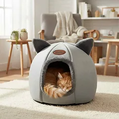 Kačių guolis Relaxdays 10052228.0, Pilkas, 44 × 37 cm — 2 nuotrauka
