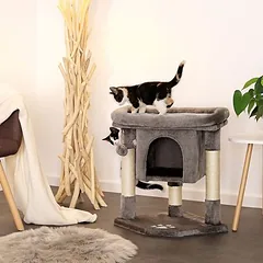 Lionto draskyklė katėms, 60 cm, šviesiai pilka — 4 nuotrauka