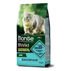 Monge Cat BWild Grain Free Adult Codfish with Potatoes and Lentils 1,5 kg