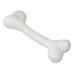 Žaislas šuniui – Ebi guminis kaulas baltos spalvos, kvepiantis vanile, S