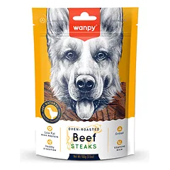 Wanpy skanėstas šunims, jautienos kepti kepsniukai, 100g