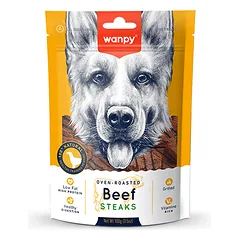 Wanpy skanėstas šunims, jautienos kepti kepsniukai, 100g