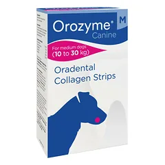 Orozyme Oradental Collagen Stripes - kolageno dantų kramtukai vidutinio dydžio šunims