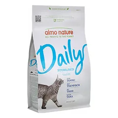 Almo Nature Cat Daily Sterilised su tunu, sausas maistas katėms 1,2 kg