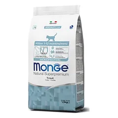 Monge Kitten Monoprotein Trout sausas maistas kačiukams su upėtakiu, 1.5 kg