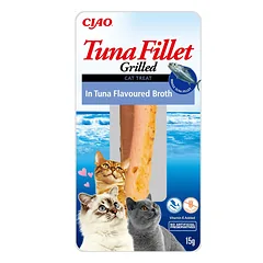 INABA Tuna fillet in tuna flavoured broth 15g tunų filė tunų skonio sultinyje katėms