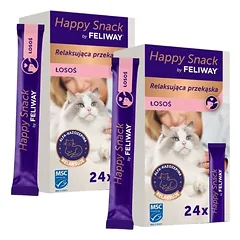 FELIWAY Happy Snack Salmon 48x15 g su lašiša, raminanti užkandis visiems katėms