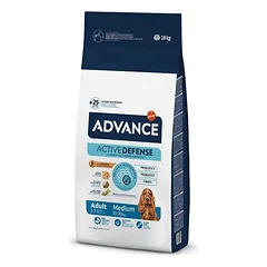 Advance Medium Adult sausas maistas vidutinių veislių šunims su vištiena ir ryžiais, 18 kg