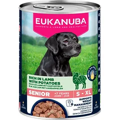 Eukanuba Mature & Senior Lamb & Potato konservuotas drėgnas pašaras senjorams šunims su ėriena ir bulvėmis, 400 g