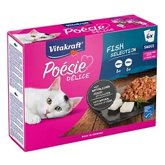 Vitakraft Poésie DéliSauce mišrus rinkinys, drėgnas maistas katėms, maišeliai 6 x 85 g — 5 nuotrauka