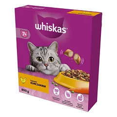 WHISKAS Senior Sausas maistas su gardžia vištiena 800g