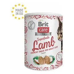 Brit Care Cat Snack Superfruits Lamb papildomas maistas katėms su ėriena ir kokosu, be grūdų, 100 g