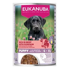EUKANUBA Life Care Puppy Rich in Beef 400 g paštetas šuniukams, turintis jautienos ir moliūgo parduotuvėje mumbo.lt