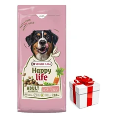 VERSELE-LAGA Happy Life Adult su ėriena 12,5 kg - suaugusių didelių veislių šunų ėdalas su ėriena + Staigmena ŠUNIUI