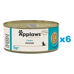 APPLAWS Cat Adult Mousse Tuna putėsiai su tunu 6x70 g