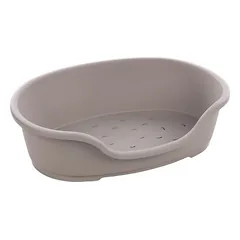 Flamingo Katzenkorb Tuck oval aus Kunststoff grau