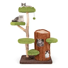 GIANTEX Kratzbaum in Baumform mit Aussichtsplattform,Kratzstämmen