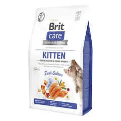 BRIT CARE Cat GF Kitten Gentle Digestion&Strong Immunity sausas maistas kačiukams su lašiša, 7 kg