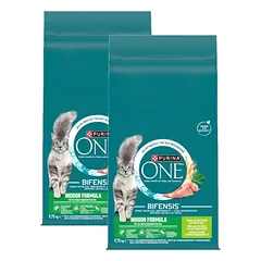 Purina One Indoor Formula Turkey & Wheat Adult Cat Food 2x9.75kg
