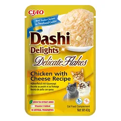 INABA Dashi Delights Delikatesinių dribsnių vištienos su sūriu receptas 40g