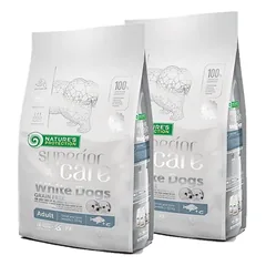 NATURE'S PROTECTION Superior Care White Dogs Small & Mini Breeds Adult Grain Free White Fish sausas maistas šunims 2x1,5kg