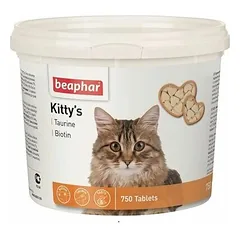 Витамины для кошек - Beaphar KITTY'S + Taurine + Biotin, 750tab — 1 nuotrauka