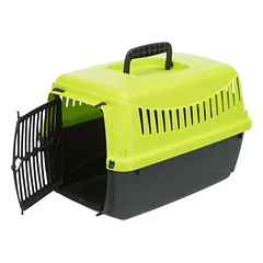 Trixie Capri XS transportavimo dėžė šunims ir katėms, antracito/žalia, iki 4 kg, 26x25x39 cm — 5 nuotrauka
