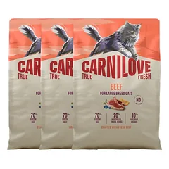 CARNILOVE True Fresh Cat Beef Adult Large 3x2 kg jautiena, didelių veislių katėms