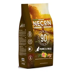 Necon Natural Wellness Adult Sausas pašaras katėms su kiauliena ir ryžiais