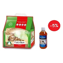 JRS Cats Best Eko Plus 10l / 4,3kg + LAB V Lašišų aliejus šunims ir katėms 250ml