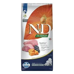 FARMINA N&D PUMPKIN - Lamb&Blueberry ADULT MED&MAX sausas maistas šunims