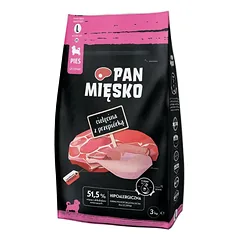 PAN MIĘSKO Veršiena su stručiu šuniukams sausainiai L 3 kg