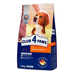 CLUB 4 PAWS Premium visavertis sausas ėdalas suaugusiems vidutinių veislių šunims  14kg.