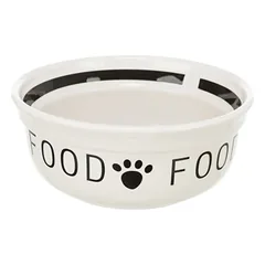 TRIXIE „Food" dubenėlis, keramika, 0.25 l/13 cm, baltas/juodas