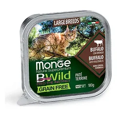 Monge BWild All Life Stages Large Breed Buffalo with Vegetables begrūdis paštetas katėms