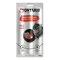 Ontario Stick For Cats Beef And Liver minkštas gardumynas katėms su jautienos ir kepenėlių mėsa, 15 g