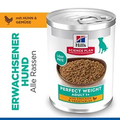 Hill's Science Plan Adult 1+ Perfect Weight su vištiena ir daržovėmis, drėgnas maistas šunims — 3 nuotrauka
