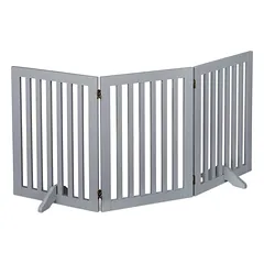 Apsauginiai varteliai naminiams gyvūnėliams Relaxdays 10036752_1088, 3 dalių, Pilki, 154 × 70 × 30 cm