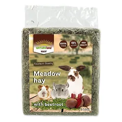 Nature Land Šienas su burokėliais: Meadow hay with red beets, 650 gr
