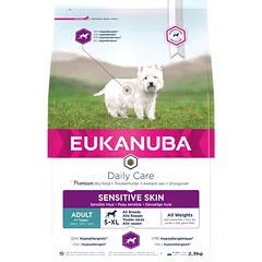 Eukanuba Daily Care Sensitive skin sausas maistas šunims su žuvimi,AB, 2,3 kg
