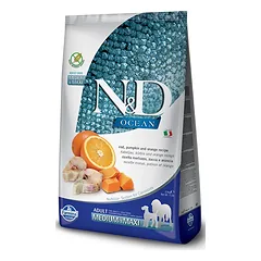 FARMINA N&D Ocean canine COD, PUMPKIN & ORANGE ADULT MEDIUM & MAXI 12kg
