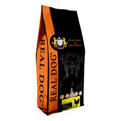 REAL DOG sausas pašaras su vištiena ir ryžiais suaugusiems šunims, 20 kg