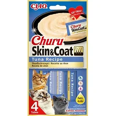 INABA Churu Skin & Coat kačių odai ir kailiui tunų skonio 4x14g