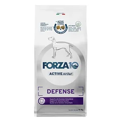 Forza10 Defense Active sausas veterinarinis dietinis maistas šunims su jautriu virškinimu ir maisto netoleravimu su žuvimi ir ryžiais, 10 kg