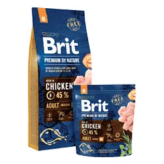 Brit Premium by Nature Adult M sausas pašaras šunims - Pet24