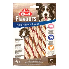 8in1 Flavours trigubo skonio lazdelės skanėstai šunims, 65 g