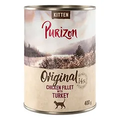Purizon Kitten begrūdis drėgnas maistas kačiukams 6 x 400 g — 3 nuotrauka