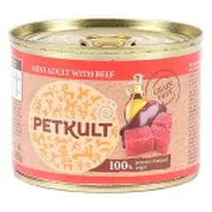Petkult Mini Adult konservai šunims su jautiena, 185 g photo