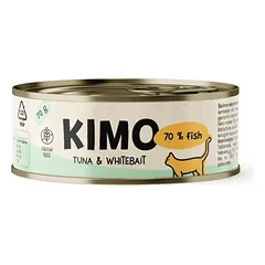 Kimo Tuna & Whitebait konservai suaugusiems katėms su tunu ir smulkiomis žuvytėmis, 70 g