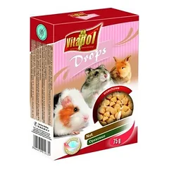 Vitapol Complementary Drops papildomas maistas graužikams su riešutais, 75 g